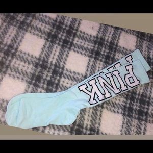 Pink blue knee high socks